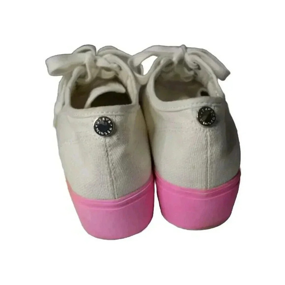 steve madden platform Multicolor fabric upper Lace Up White Shoes Size 7M Women - Picture 2 of 10